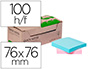 BLOCO DE NOTAS ADESIVAS Q-CONNECT 76X76 MM 100% PAPEL RECICLADO CORES PASTEL CAIXA DE CARTAO