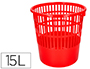 CESTO PLASTICO Q-CONNECT VERMELHO 15 LITROS