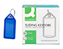 CHAVEIRO PORTA ETIQUETAS Q-CONNECT PREMIUM COR AZUL CAIXA DE 40 UNIDADES