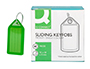 CHAVEIRO PORTA ETIQUETAS Q-CONNECT PREMIUM COR VERDE CAIXA DE 40 UNIDADES