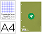 RECARGA A4 ANTARTIK 80 FOLHAS 90G/M2 QUADRICULA 5MM 4 FUROS 1 BANDA COM MOLDURA COR MENTA