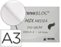 BLOCO DE DESENHO MULTITECNICAS MICHEL ECONOBLOC MIX MEDIA DIN A3 COLADO 100 FOLHAS 240 GR 297X420 MM