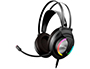 AURICULAR KROM KAPPA GAMING STEREO COM MICROFONE FLEXIVEL ILUMINACAO LED RGB ARCO-IRIS COMPRIMENTO CABO 210 CM