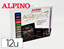 MARCADOR ALPINO METALLIC LETTERING DUPLA PONTA ESTOJO DE 12 UNIDADES CORES SORTIDAS