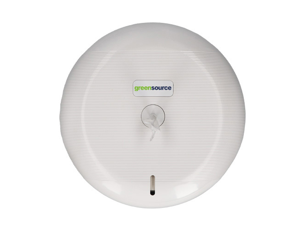 DISPENSADOR PAPEL HIGIENICO INDUSTRIAL GREENSOURCE EXTRACCION CENTRAL COMPACTO FABRICADO EM ABS BRANCO