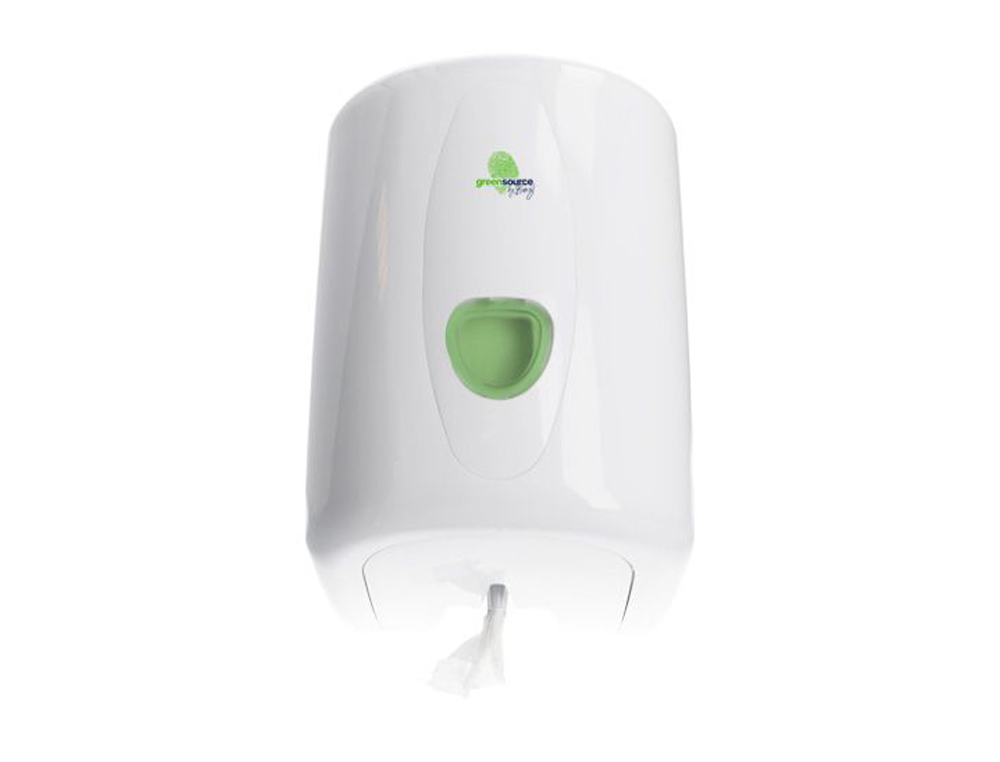 DISPENSADOR PAPEL SECA MAOS BUNZL GREENSOURCE FOLHA A FOLHA FABRICADO EM ABS BRANCO