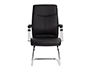 CADEIRA DE ESCRITORIO Q-CONNECT MODENA IMIT DE PELE BASE METAL ALT MAX 1050 MM LARG 630 MM PROF 650 COR PRETO