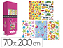 PAPEL FANTASIA BASIKA INFANTIL ROLO LARGURA 70 CM COMPRIMENTO 2 M DESENHOS SORTIDOS GRAMAGEM 60 GR