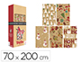 PAPEL FANTASIA BASIKA KRAFT NATAL ROLO LARGURA 70 CM COMPRIMENTO 2 M DESENHOS SORTIDOS GRAMAGEM 50 GR