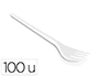 GARFO DE PLASTICO BRANCO REUTILIZAVEL PACK DE 100 UNIDADES
