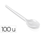 COLHER DE PLASTICO BRANCO REUTILIZAVEL PACK DE 100 UNIDADES