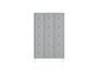 ARMARIO METALICO ROCADA 300 3 MODULOS X 5 PORTAS CINZA 910X500X1800 MM