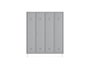 ARMARIO METALICO ROCADA 300 4 MODULOS X 1 PORTA CINZA 1210X500X1800 MM