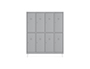 ARMARIO METALICO ROCADA 300 4 MODULOS X 2 PORTAS CINZA 1210X500X1800 MM