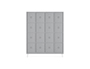 ARMARIO METALICO ROCADA 300 4 MODULOS X 4 PORTAS CINZA 1210X500X1800 MM