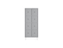 ARMARIO METALICO ROCADA 400 2 MODULOS X 4 PORTAS CINZA 820X500X1800 MM