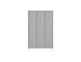ARMARIO METALICO ROCADA 400 3 MODULOS X 1 PORTA CINZA 1210X500X1800 MM
