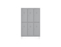 ARMARIO METALICO ROCADA 400 3 MODULOS X 2 PORTAS CINZA 1210X500X1800 MM