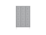 ARMARIO METALICO ROCADA 400 3 MODULOS X 4 PORTAS CINZA 1210X500X1800 MM