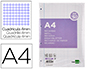 RECARGA LIDERPAPEL A4 200+50 FOLHAS 90 GR QUADRICULA 4 MM COM MARGEM 4 FUROS