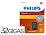 CARTAO DE MEMORIA SDHC MICRO PHILIPS 32GB CLASS 10 COM ADAPTADOR
