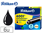 RECARGA PARA CANETA PELIKAN 4001 PRETOCAIXA 6 UNIDADES