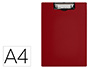 PORTA NOTAS Q-CONNECT COM MOLA MINICLIP SUPERIOR DIN A4 PLASTICO 50% RECICLADO VERMELHO ESPESSURA 2,1 MM