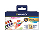 AGUARELA MANLEY ACRILICA 12 ML CAIXA DE 12 UNIDADES CORES SORTIDAS