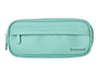 ESTOJO ESCOLAR LIDERPAPEL OVALADO 2 FECHOS COM BOLSO FRONTAL 210X90 MM VERDE MACA