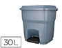 CESTO DE PAPEIS Q-CONNECT PLASTICO COM TAMPA E PEDAL 30 LITROS CINZA 395X395X420 MM