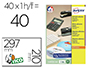 ETIQUETA ADESIVA AVERY BRANCA BRILHANTE LASER 210X297 MM CAIXA DE 40 UNIDADES