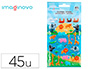 AUTOCOLANTES IMAGINOVO CUTE ANIMALS SAFARI COM RELEVO 190X105 MM EM BLISTER