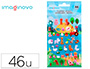 AUTOCOLANTES IMAGINOVO CUTE ANIMALS QUINTA COM RELEVO 190X105 MM EM BLISTER