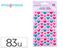 AUTOCOLANTES IMAGINOVO CORACOES MAGIC DREAMS COM RELEVO 190X105 MM EM BLISTER