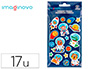 AUTOCOLANTES IMAGINOVO LUMINOSOS ASTRONAUTAS 250X145 MM EM BLISTER