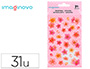 AUTOCOLANTES IMAGINOVO FLORES ROSAS DE PAPEL 190X104 MM EM BLISTER