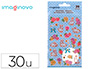 AUTOCOLANTES IMAGINOVO FLORES E COELHOS DE PAPEL 190X104 MM EM BLISTER