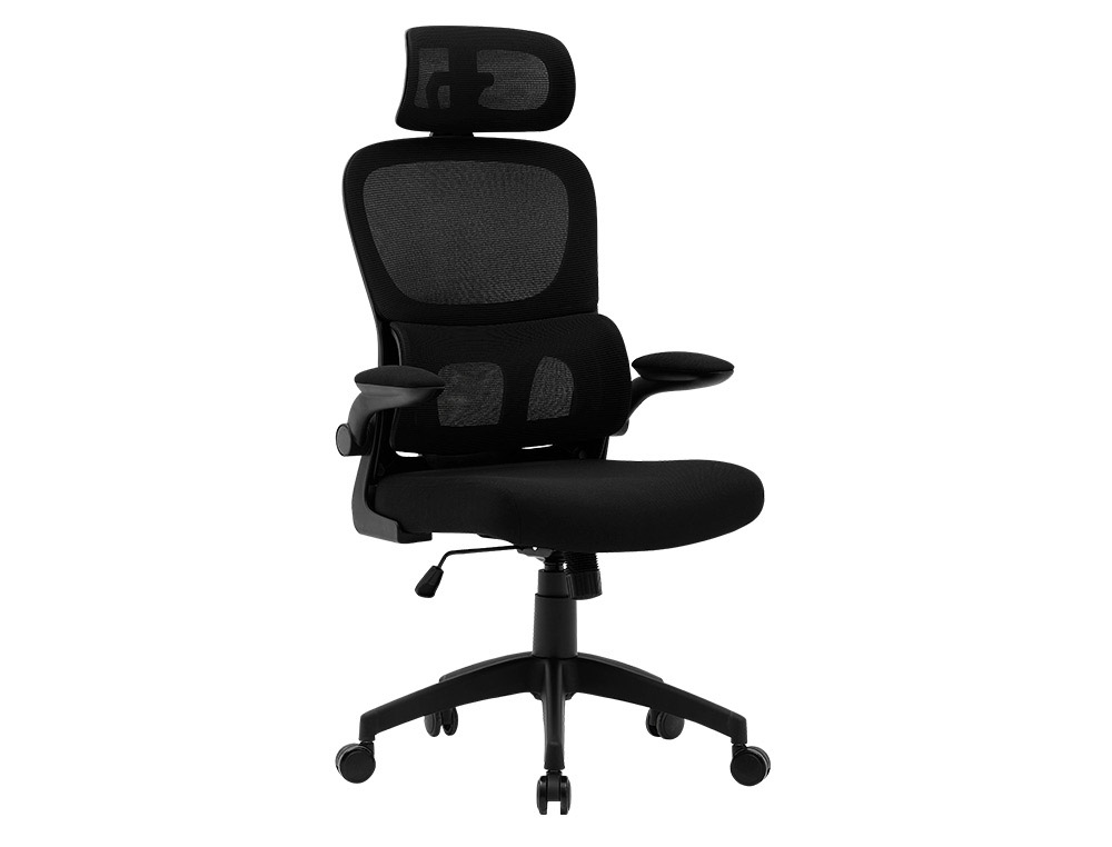 CADEIRA DE DIRECAO Q-CONNECT SORRENTO TECIDO BASE METALICA ALT MAX 1320 LAR 650 PROF 600 MM RODAS PREMIUM PRETO