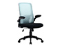 CADEIRA DE ESCRITORIO Q-CONNECT ALBA MALHA BASE METALICA ALT MAX 1110 LARG 610 PROF 580 RODAS PREMIUM COR PRETO E AZUL