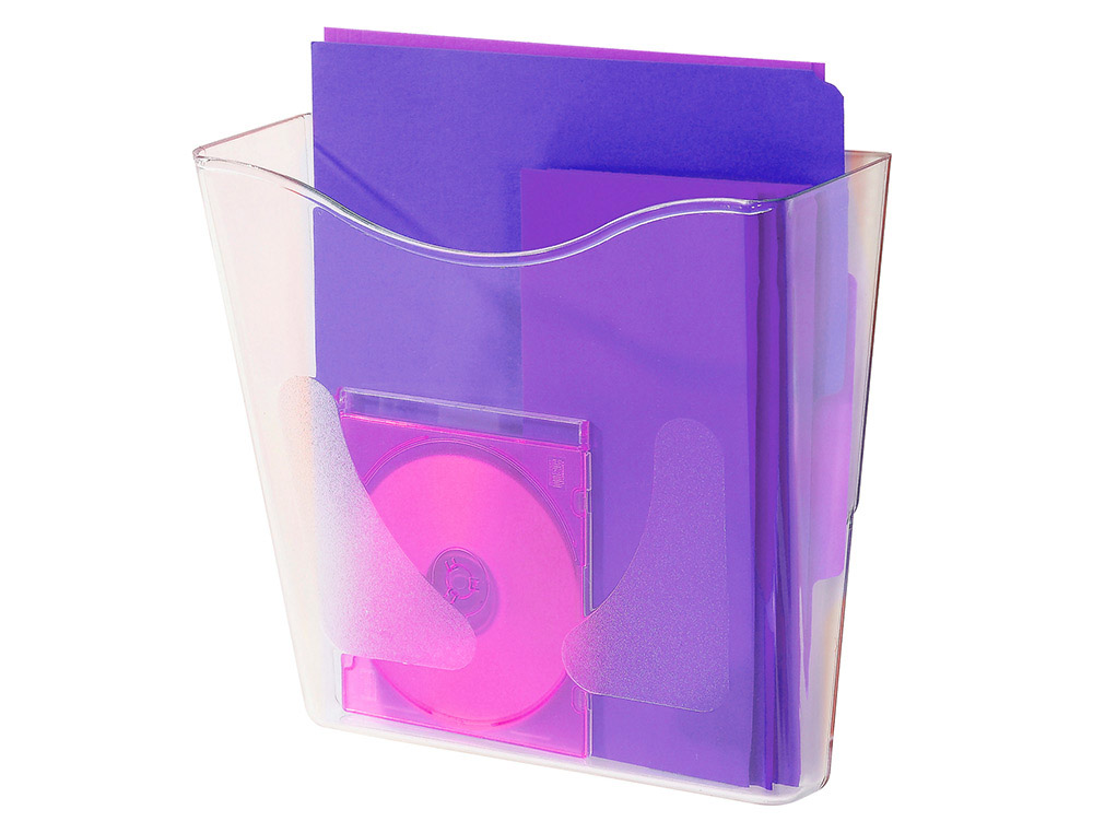 EXPOSITOR PAREDE ARCHIVO 2000 POLIESTIRENO 100% RECICLAVEL 1 COMPARTIMENTO DIN A4 VERTICAL TRANSPARENTE 100X270X255 MM