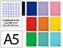 CADERNO ESPIRAL LIDERPAPEL SMART MICRO DIN A5 CAPA SUAVE 80 F 75 GR QUADRICULA 5MM DUPLA MARGEM 6 FUROS CORES SORTIDAS