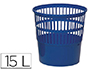 CESTO DE PAPEIS PLASTICO AZUL 275 X 275 MM CAPACIDADE PARA 15 LITROS