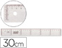 REGUA PLASTICO CRISTAL LIDERPAPEL TRANSPARENTE 30 CM