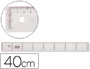 REGUA PLASTICO CRISTAL LIDERPAPEL TRANSPARENTE 40 CM