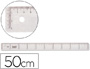 REGUA PLASTICO CRISTAL LIDERPAPEL TRANSPARENTE 50 CM