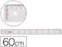 REGUA PLASTICO CRISTAL LIDERPAPEL TRANSPARENTE 60 CM
