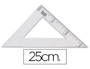 ESQUADRO LIDERPAPEL CRISTAL LIDERPAPEL TRANSPARENTE 25 CM