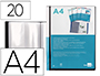 CAPA CATALOGO LIDERPAPEL 20 BOLSAS DIN A4 PRETO
