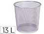 CESTO DE PAPEIS Q-CONNECT DE REDE METALICO PRATA CAPACIDADE 13 LITROS 28X26,5 CM