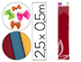 PAPEL CREPE EM CELOFANE LIDERPAPEL 50 CM X 2,5 M VERMELHO CLASSICO
